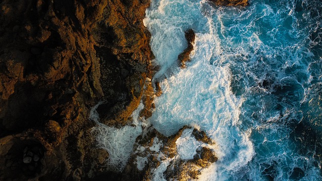 Free download ocean wave blue nature rock coast free picture to be edited with GIMP free online image editor