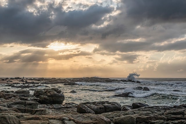 Free download ocean waves rocks sunrise shadbay free picture to be edited with GIMP free online image editor