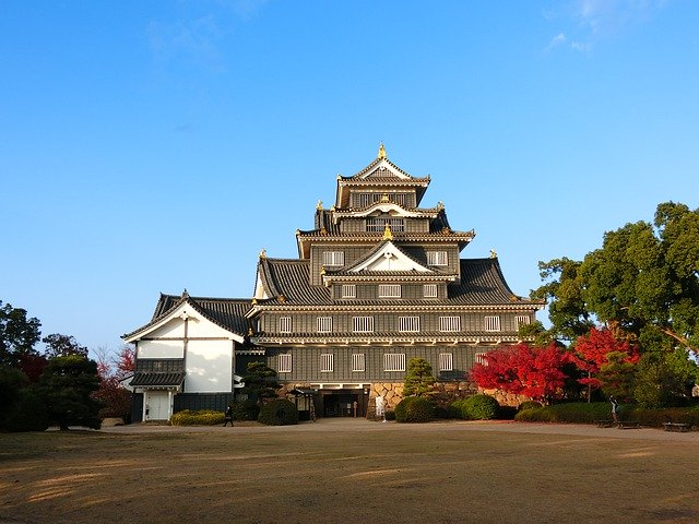 Free download Okayama Japan Castle Red -  free free photo or picture to be edited with GIMP online image editor