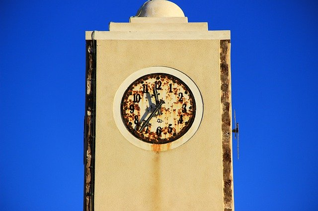 Free download Old Clock Rusty Santorini -  free photo or picture to be edited with GIMP online image editor