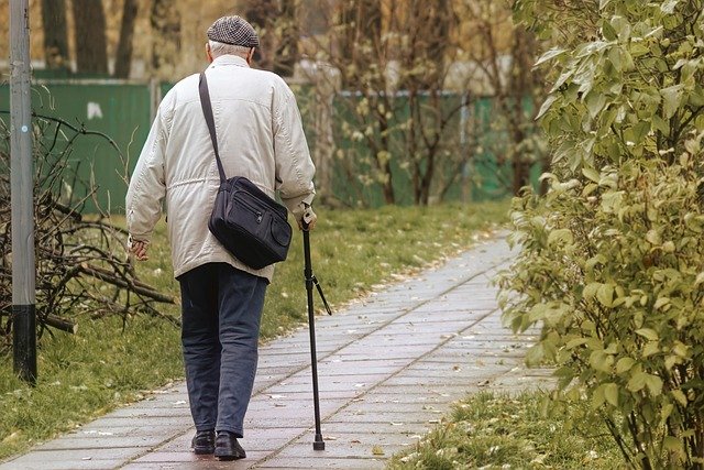 Free download old man walking stick pavement free picture to be edited with GIMP free online image editor