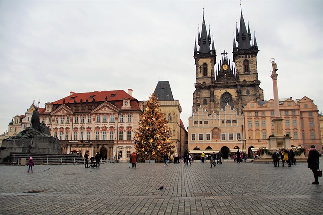 Free download old town square prague christmas free picture to be edited with GIMP free online image editor