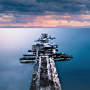 Old Wooden Pier Over a Calm Sea  screen for extension Chrome web store in OffiDocs Chromium