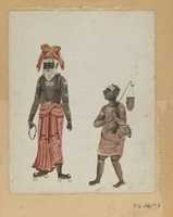 Free download One of Set of Nine Watercolors showing Indians in Different Professions free photo or picture to be edited with GIMP online image editor