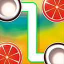 Pantalla del juego Onet Fruit Connect para la extensión de la tienda web de Chrome en OffiDocs Chromium