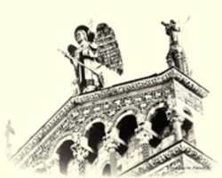 Free download Opalotype Photograph of St. Michael the Archangel on the San Michele in Foro free photo or picture to be edited with GIMP online image editor