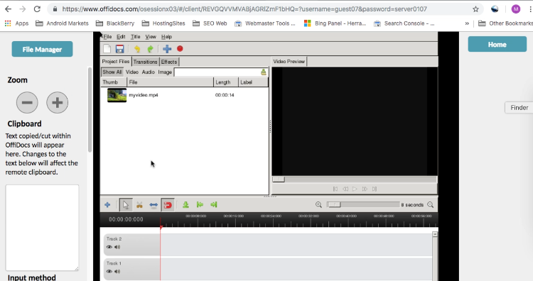 Captură de ecran OpenShot video editor 1.4.3