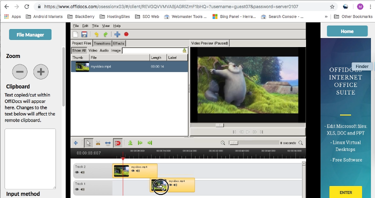 OpenShot video editor openline 1.4.3 in OffiDocs