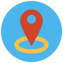 Open via Google Maps  screen for extension Chrome web store in OffiDocs Chromium