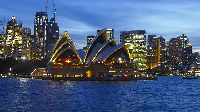 Free download Opera Sydney Australia Night -  free photo or picture to be edited with GIMP online image editor