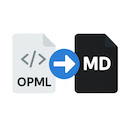 OpmlToMD  screen for extension Chrome web store in OffiDocs Chromium