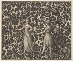 Free download Ornament Print with Schweifwerk and Two (Allegorical?) Figures free photo or picture to be edited with GIMP online image editor
