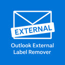 Outlook External Label Remover  screen for extension Chrome web store in OffiDocs Chromium