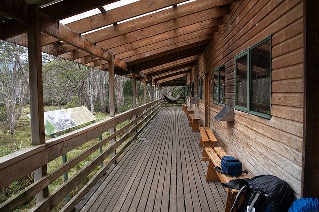 Free download Overland Track Tasmania Hut -  free photo or picture to be edited with GIMP online image editor