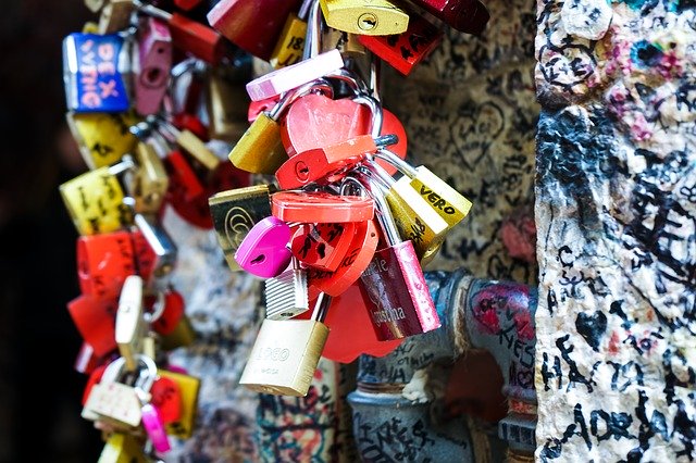 Free download Padlocks Colors Heart -  free photo or picture to be edited with GIMP online image editor