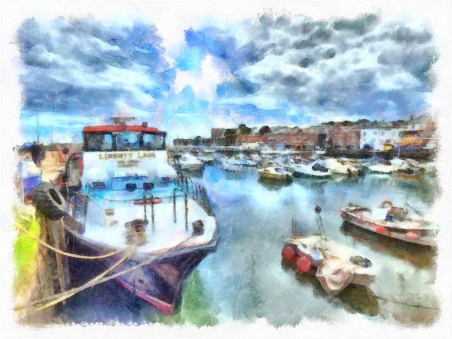 Free download Paignton Boats Harbour -  free illustration to be edited with GIMP free online image editor
