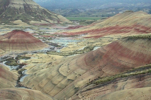 Free download Painted Hills Landscape Eastern -  free photo or picture to be edited with GIMP online image editor