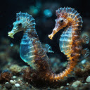 pair of seahorses  screen for extension Chrome web store in OffiDocs Chromium