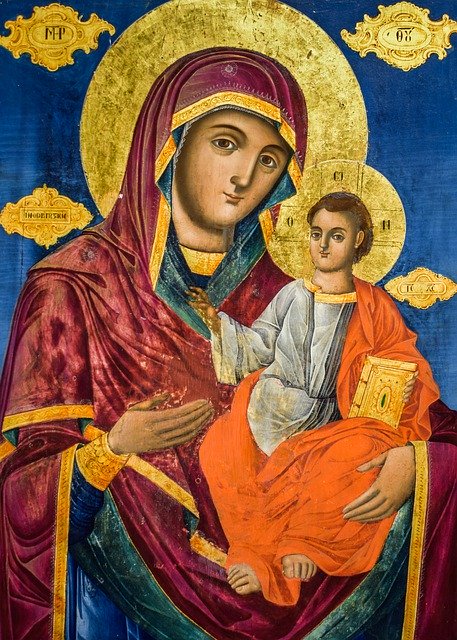 Muat turun percuma Panagia Virgin Mary Icon - foto atau gambar percuma untuk diedit dengan editor imej dalam talian GIMP