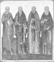 Free download Panel from a Saints Calendar (painted on both sides) free photo or picture to be edited with GIMP online image editor