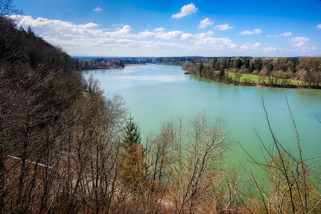 Téléchargement gratuit de Panorama de la rivière Lech - photo ou image gratuite à modifier avec l'éditeur d'images en ligne GIMP