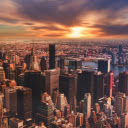 panoramic view of New York City at dawn  screen for extension Chrome web store in OffiDocs Chromium