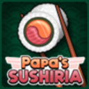 Papas Sushiria Unblocked Game Launcher  screen for extension Chrome web store in OffiDocs Chromium