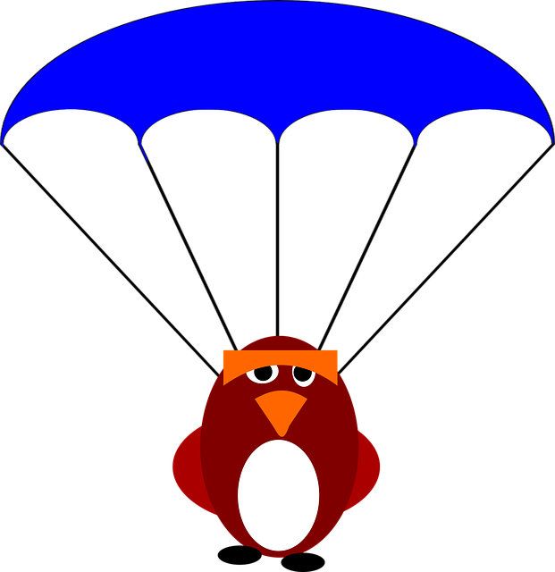 Бесплатно скачать Parachute Penguin Ice - бесплатную иллюстрацию для редактирования с помощью бесплатного онлайн-редактора изображений GIMP