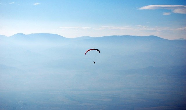 Free download paraglider flight sky earth free picture to be edited with GIMP free online image editor