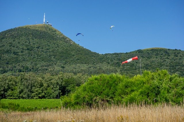 Free download Paragliding Puy-De-Dome Hill -  free photo or picture to be edited with GIMP online image editor