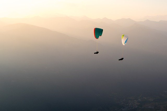 Free download Paragliding Sunset -  free photo or picture to be edited with GIMP online image editor