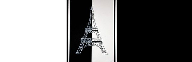 Free download Paris Art High Contrast Eiffel -  free illustration to be edited with GIMP free online image editor