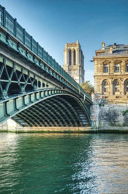 Kostenloser Download der Pariser Brücke Pont d Arcole River Kostenloses Bild, das mit dem kostenlosen Online-Bildbearbeitungsprogramm GIMP bearbeitet werden kann