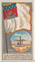 Free download Paris, from the City Flags series (N6) for Allen & Ginter Cigarettes Brands free photo or picture to be edited with GIMP online image editor