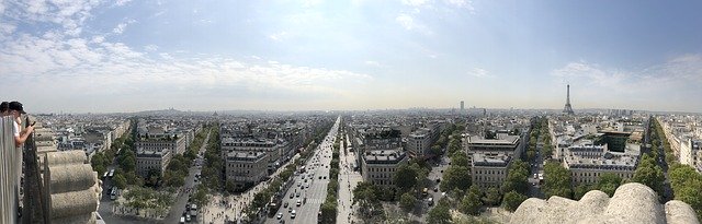 免费下载巴黎全景天际线 - 使用 GIMP 在线图像编辑器编辑的免费照片或图片