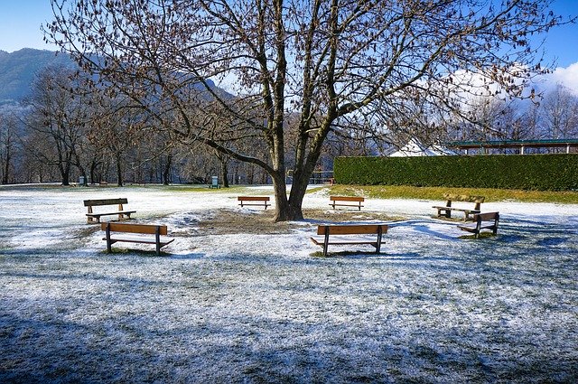Free download Park Benches Mountain free photo template to be edited with GIMP online image editor