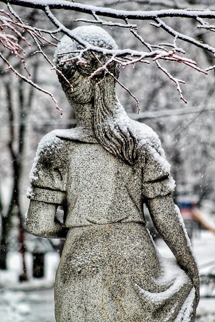 Free download park statue sculpture winter snow free picture to be edited with GIMP free online image editor