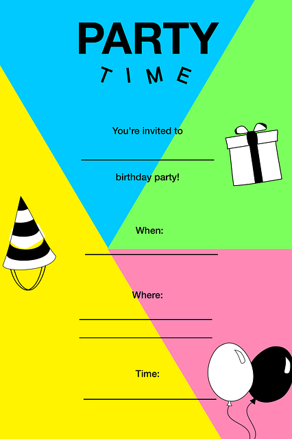 Free download Party Invitation -  free illustration to be edited with GIMP free online image editor