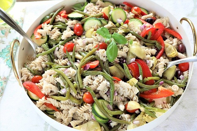 Descărcare gratuită Pasta Salad Vegan - fotografie sau imagini gratuite pentru a fi editate cu editorul de imagini online GIMP