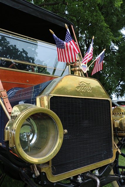 Free download Patriotic Ford Model T -  free photo or picture to be edited with GIMP online image editor