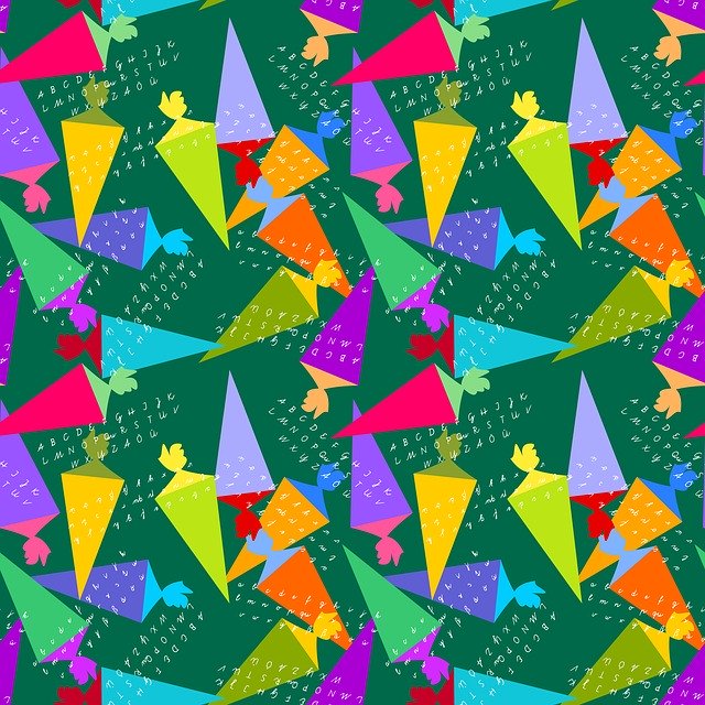 Free download Pattern Back To School Schultüte -  free illustration to be edited with GIMP free online image editor