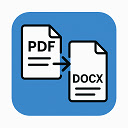 PDF to DOCX Converter  screen for extension Chrome web store in OffiDocs Chromium