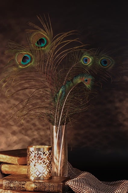 Free download peacock feather feathers vase free picture to be edited with GIMP free online image editor
