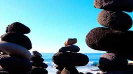 Free download Pebbles Sculpture Ocean free video to be edited with OpenShot online video editor