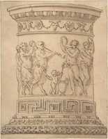Free download Pedestal with Relief Carving of a Bacchanal with Ornamental Borders. free photo or picture to be edited with GIMP online image editor