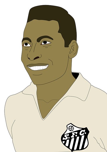 Free download Pelé Football Black -  free illustration to be edited with GIMP free online image editor