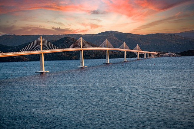 Bezpłatne pobieranie peljesac chorwacja most dubrownik bezpłatne zdjęcie do edycji za pomocą bezpłatnego edytora obrazów online GIMP