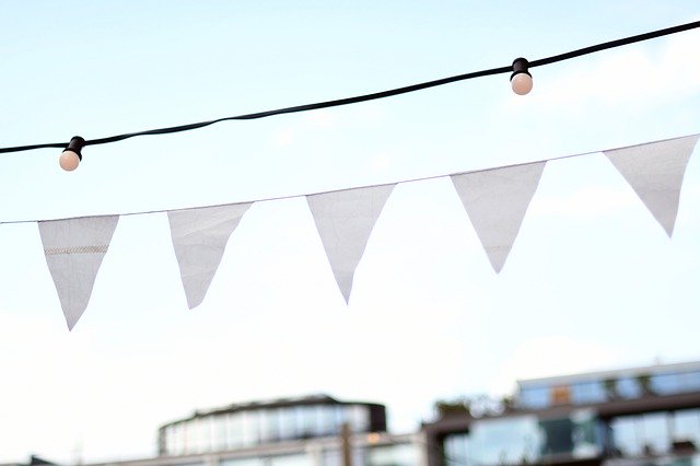 Free download Pennant Chain Lights Flags -  free photo or picture to be edited with GIMP online image editor