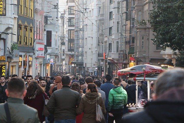 Free download People The Crowd Taksim Istiklal -  free photo or picture to be edited with GIMP online image editor