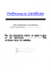 Free download Performance Certificate DOC, XLS or PPT template free to be edited with LibreOffice online or OpenOffice Desktop online